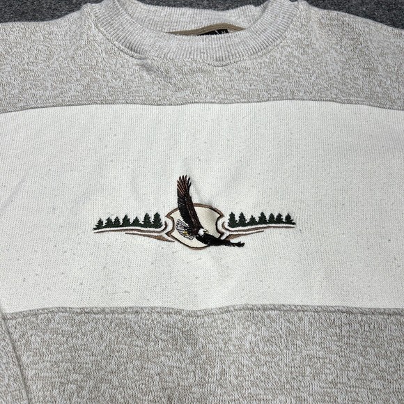 Vintage Renegade Club Embroidered Eagle Crewneck Sweater Men's Size Large - Picture 2 of 7